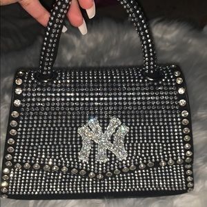 - Black and silver bling NY purse hand bag